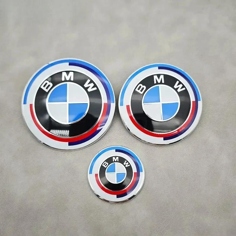 GRUPA BMW 3 szt. 45MM 74MM 82MM Kierownica Samochód Odznaka na maskę Przód Odznaka na klapę bagażnika Tył Dla BMW E36 E64 F10 F30 F32 F34 X1 X3 X5 X6