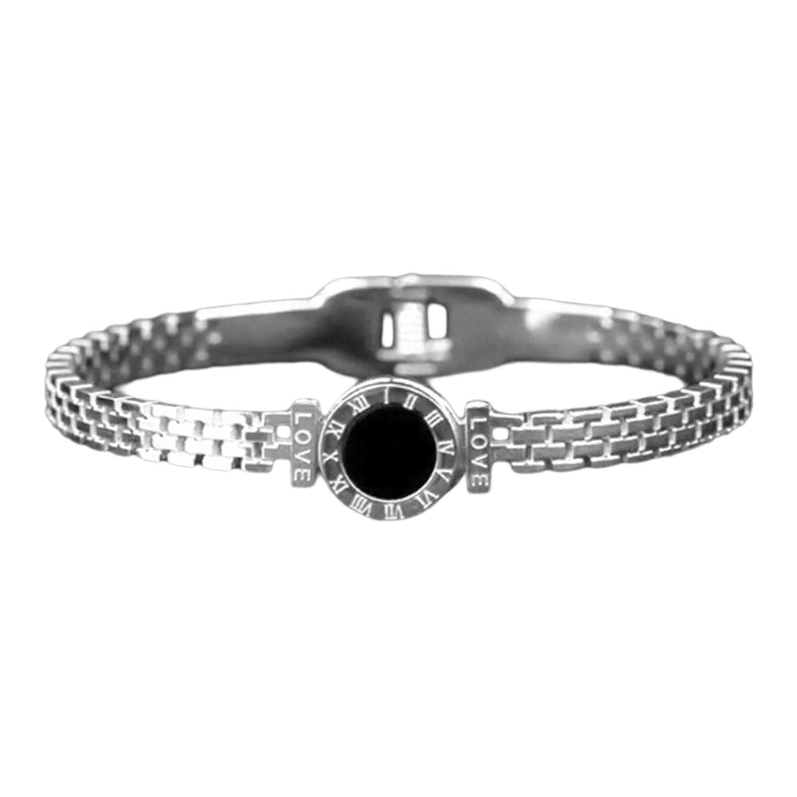 

Модный браслет-бангл с римскими цифрами и надписью «Love», ювелирные аксессуары, стильный повседневный браслет для женщин и девушек серебряный