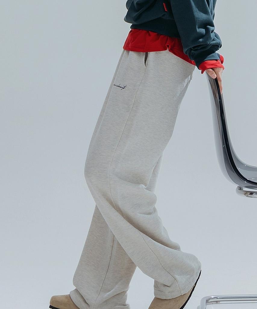 ANNEHEARTS Wide String 2Ways Sweatpants_Oatmeal