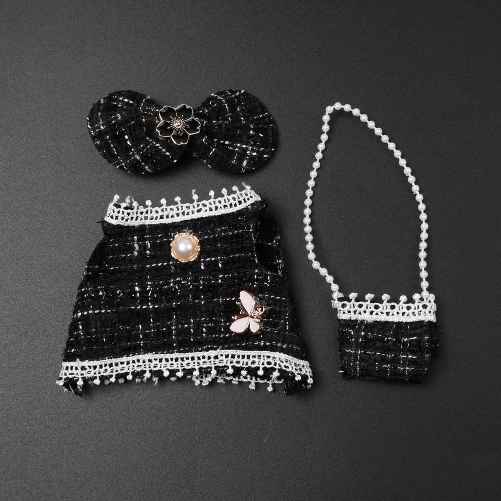 

Миниатюрное платье принцессы и рюкзак для кукол, симпатичная одежда для кукол своими руками, модные аксессуары, прекрасные наряды, подарки для девочек, друзей чёрный