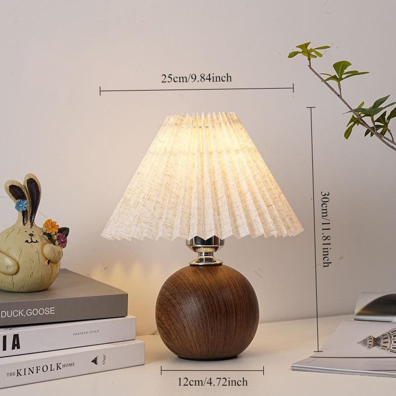 

Nordic Pleated US/EU Iron Art LED Table Lamp Fabric Tricolour Light For Living Room Home Bedroom Decoration Ambient Night Light 3 light colors&EU Plug in
