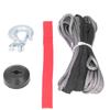 Winch Rope Kit with Spring Clevis Sling Hook Rubber Stopper 4400lbs Loading Wear Resistant Universal