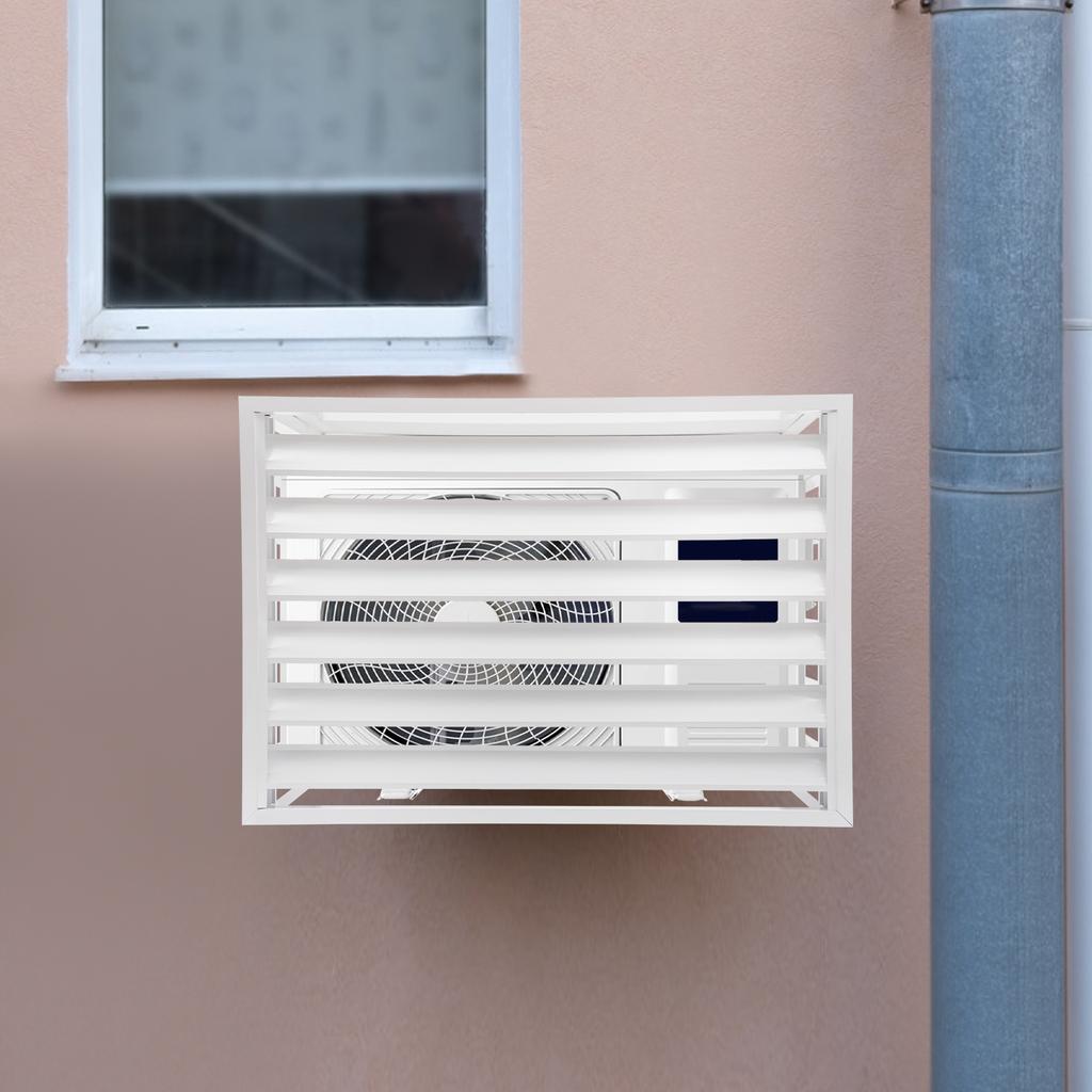 Outdoor Privacy Fence for 1.5P Air Conditioning, Aluminum Alloy Four Sided Space Divider, Balcony Garden Guardrail Flower Rack