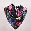 Black Gold Silk Scarves Bufandas Female Scarfs Shawl Fashion Elegant Satin Square Scarves Fall Winter Brand Silk Scarf Hijab