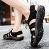 Men Sandals Summer Casual Beach Flat Shoes Non Slip Hiking Breathable Rubber 9 New Fashion 2025 Slippers Closed Toe