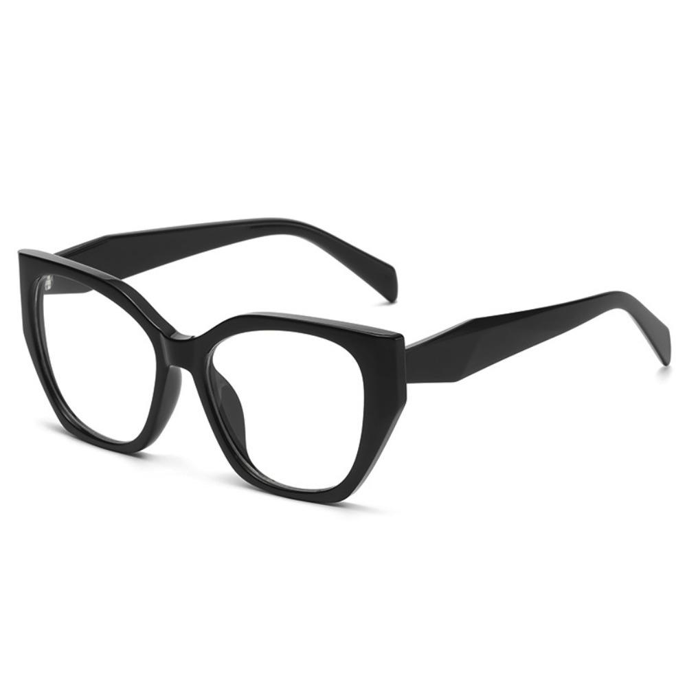 

Versatile Clear Lens Cat Eye Glasses Large Frame Lightweight Plain Glasses Anti Blue Light Transparent Eyewear Unisex