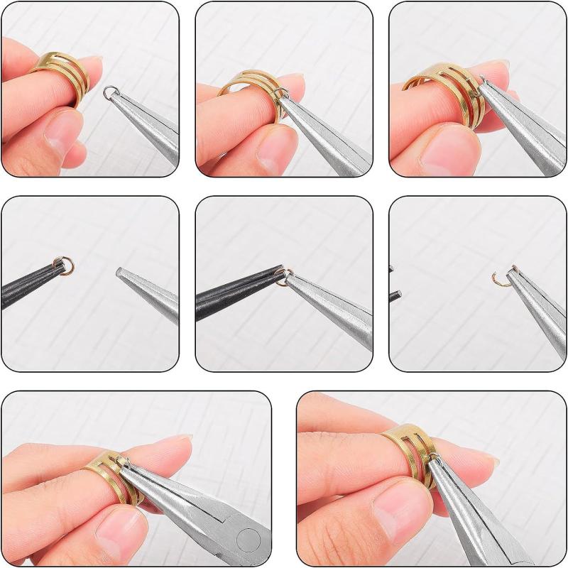 4 Pack Jewelry Pliers Jewelry Making Pliers Tools Kit With Needle Nose Pliers/Chain Nose Pliers, Round Nose Pliers