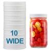 10Pcs 70/86MM Wide Mouth Mason Jar Lid Reusable Leak Proof White Canning Cover Dishwasher Safe Food Grade Jar Sealing Lid Top Cap