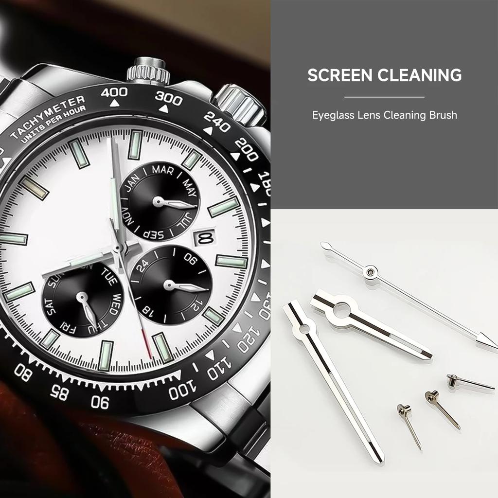 Wskazówki Zegarka Zielone Luminous 6-Wskazówkowe Pasują do Mechanizmu Automatycznego VK63 Kwarcowe Srebrne Złote Różowe złoto Akcesoria do Wskazówek Zegarka