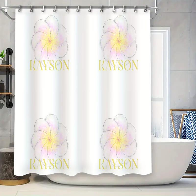 

Floral Shower Curtain Waterproof Vintage Flower Pattern Bathroom Decor Farmhouse Style Fabric Backdrop For Tub W60H190(CM)-1 Pcs