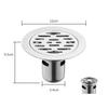 12x12cm Floor Drain Stainless Steel Square Bathroom Waste Gate Shower Drainer Floor Drain