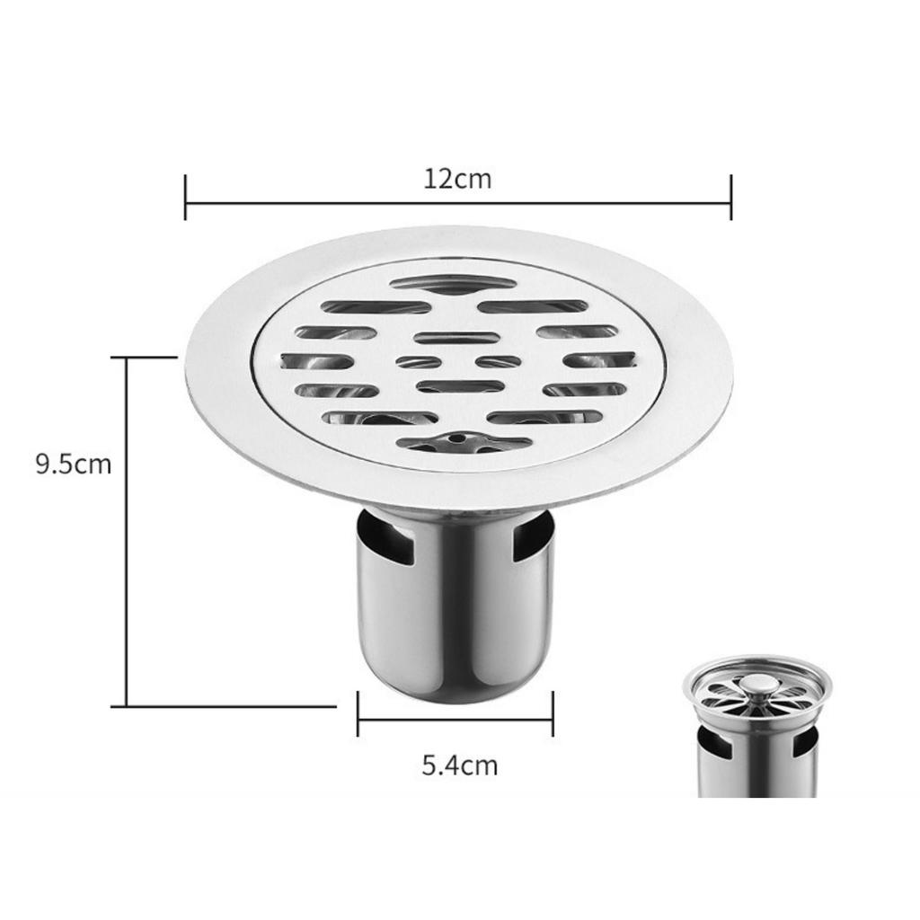 12x12cm Floor Drain Stainless Steel Square Bathroom Waste Gate Shower Drainer Floor Drain