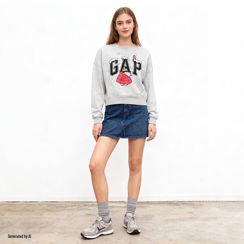 GAP Women's 2025 Winter Logo Fleece Sweatshirt