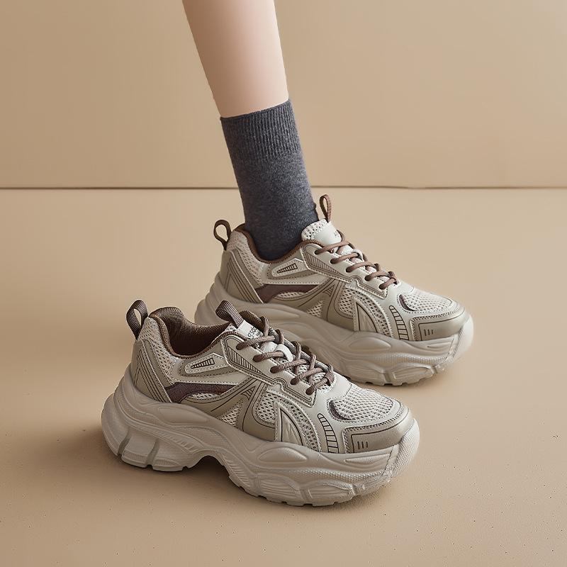 Augustine gray dad shoes women's 2025 new autumn and winter platform sports casual shoes show feet small mountaineering shoes