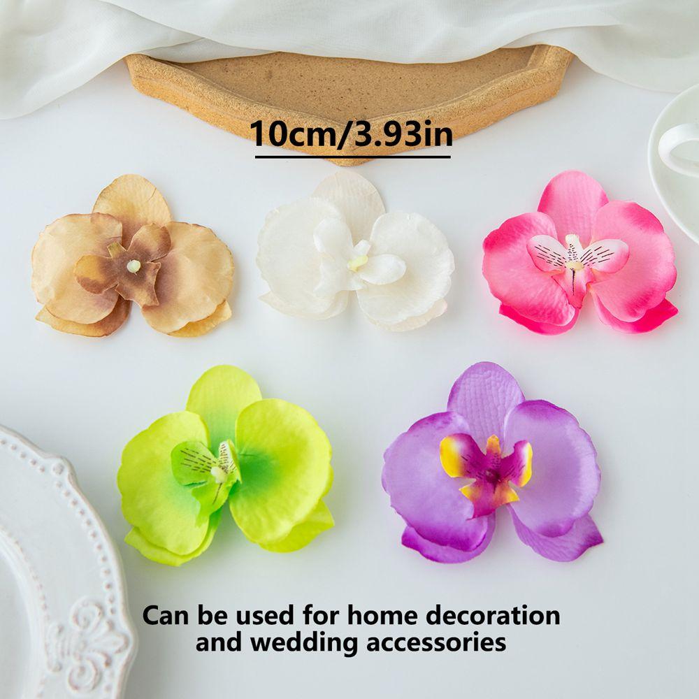 5/10pcs Silk Artificial Simulation Flower Moth Orchid Home Vase Outdoor Garden Wedding Decor DIY Gift Christmas Wreath Festival