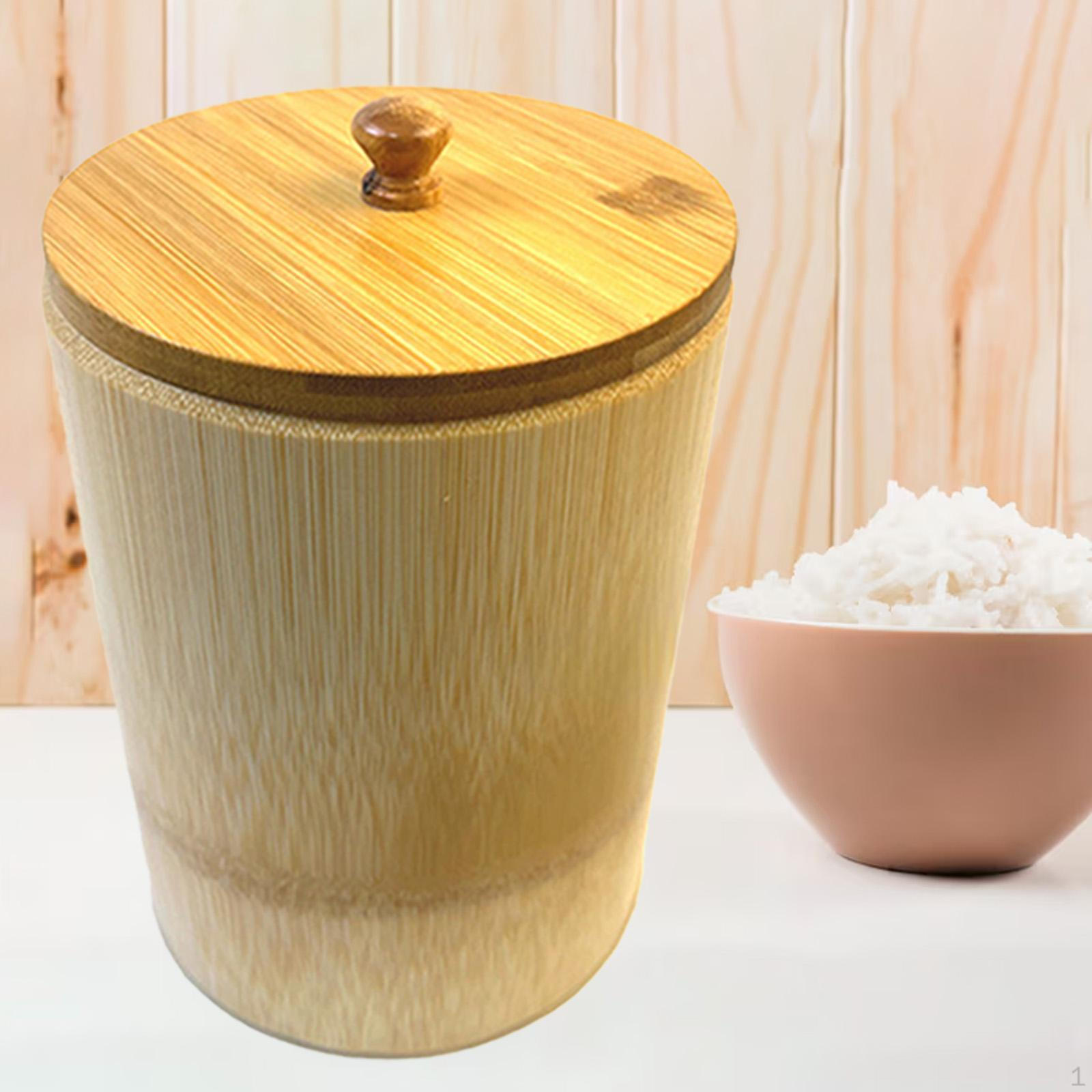 

Бамбуковый ковш для приготовления риса, многофункциональный круглый деревянный контейнер для хранения пара, чаша for 1 Person