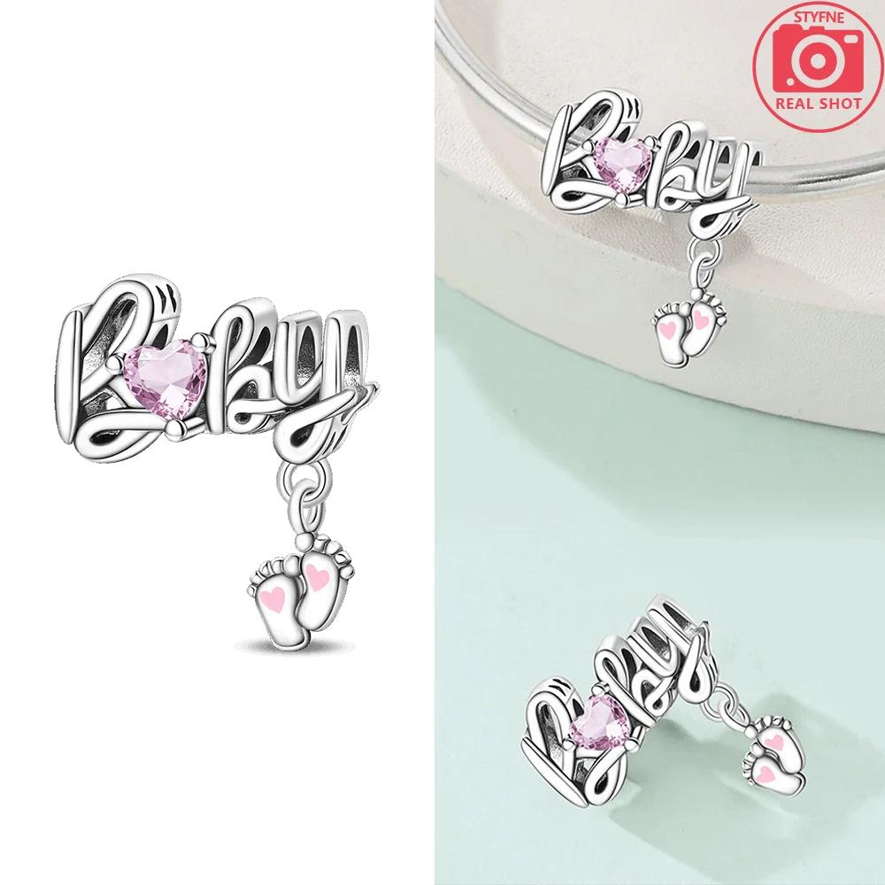 Pink Shoes Game Console Swan Pendant Moon Baby Original Beads Fit Bracelet Women Copper Children'S Day Gifts Set Jewelry