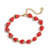 HECHENG,Fashion Sweet Strawberry Red Cherry Drip Oil Bracelet Women's Fruit Department Cute Bracelet Party Gift