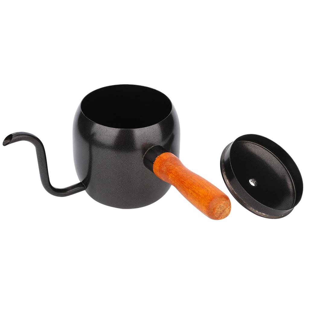 Hushålls Kaffepanna i Rostfritt Stål Kaffedroppande Vattenkokare Tekanna Pipad Vattenkokare 500ml