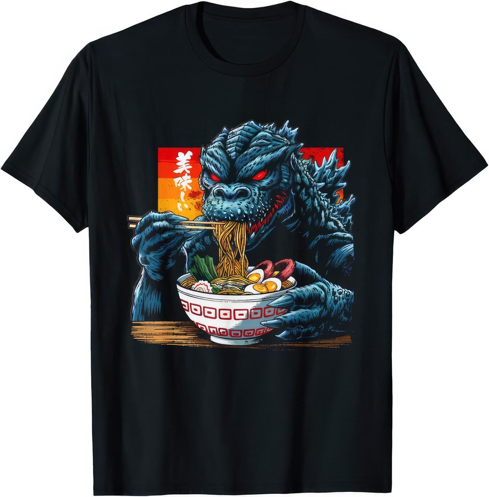 Kaiju Ramen T shirt: Funny Monster Graphic Tee S