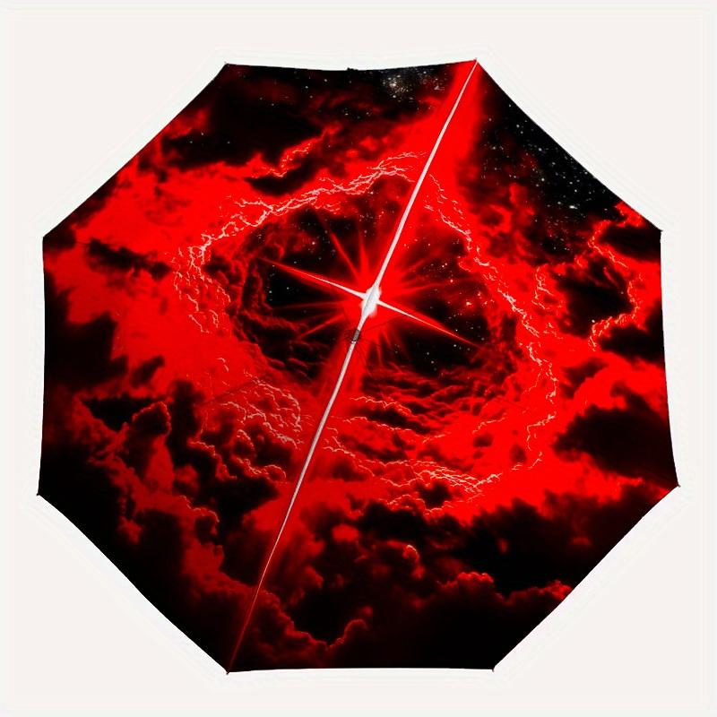 

1pc Cosmic Nebula Automatic Open/close Folding Umbrella, Compact Portable Travel Umbrella, Perfect Birthday/Christmas, Cute Umbrella, Durabl