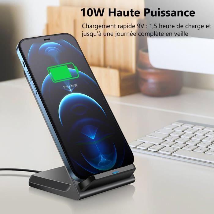 Kabelloses Ladegerät, 15W Qi-zertifiziert, Brillsten, Induktion mit Doppelspule, für jedes Gerät, das kabelloses Laden unterstützt