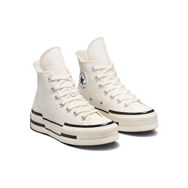 Converse Pantofi unisex Chuck 70 Plus High Egret, negru crem A00915C