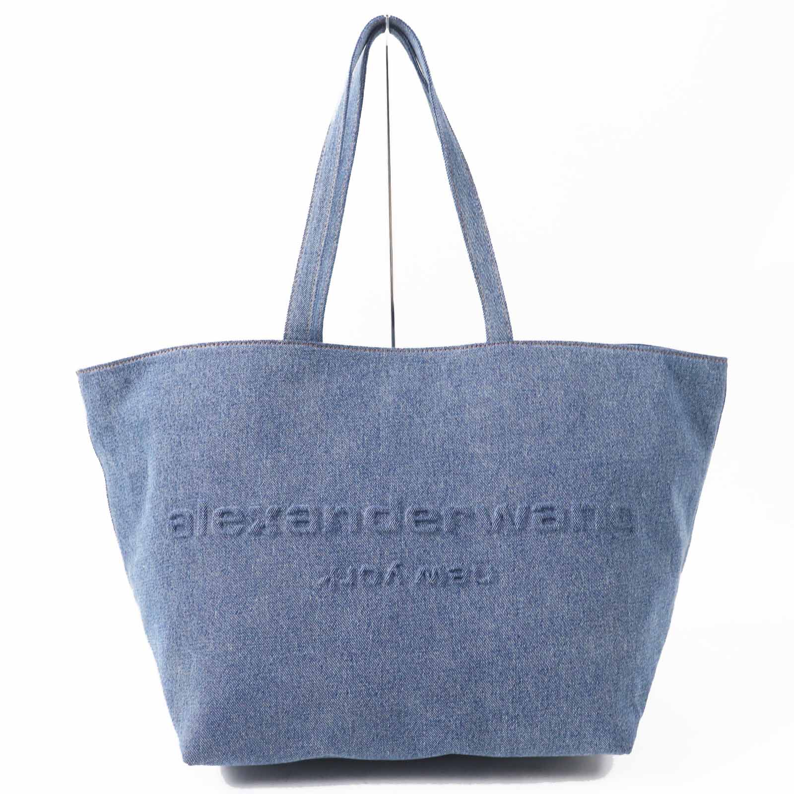

Excellent Alexander Wang Tote Bag denim Women Punch Logo Embossed Denim Tote Used