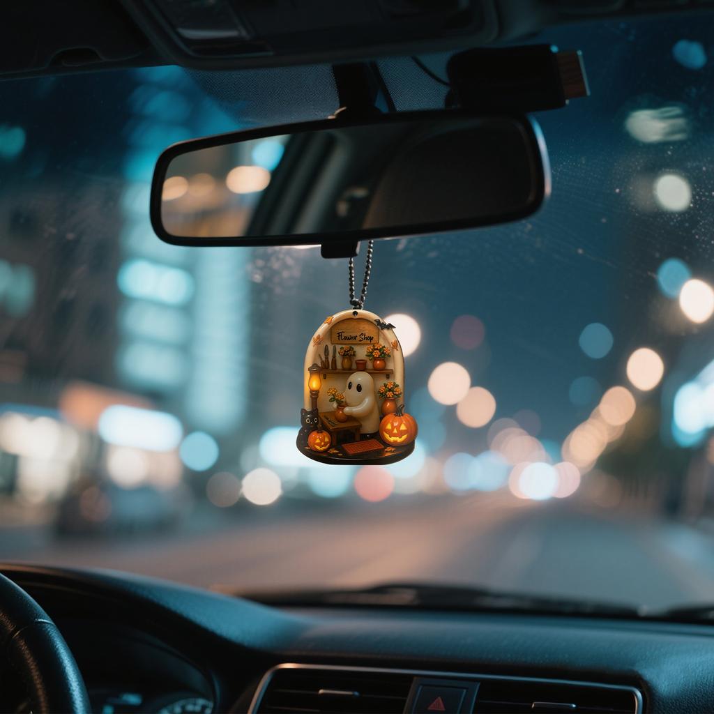 Cute Simulated Character Pendants, Fall Flowers And Halloween Pumpkins, Decorations, Gifts For Décor Lovers