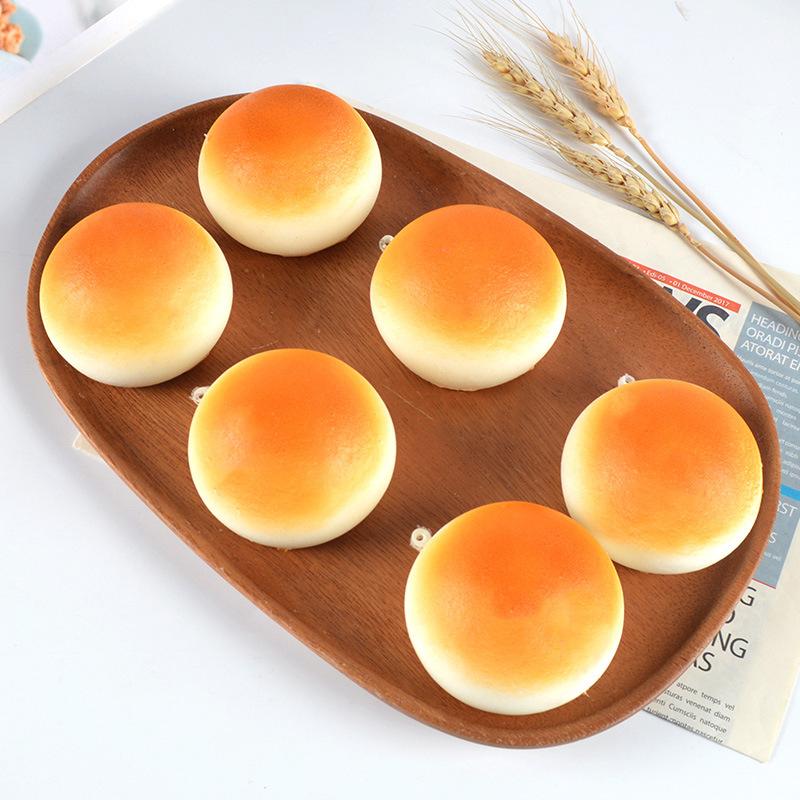 Fake Chinese Mantou Squishy Realistic Steamed Bun Simulated Bread Model Soft Slow Rising Toy Funny Gift Creative Birthday Gift