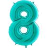 Tiffany Number 8 Foil Balloon, Mint - 102 Cm Grabo