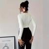 Women's Cross-Border Hot-Selling Cable Knit Pullover Sweater - Milk White, Round Neck, Autumn/Winter Top.