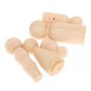DIY Crafts Natural Color 5Pcs/set Family Five People Unfinished Home Decorations Paint Stain Ornament Wooden Peg Dolls