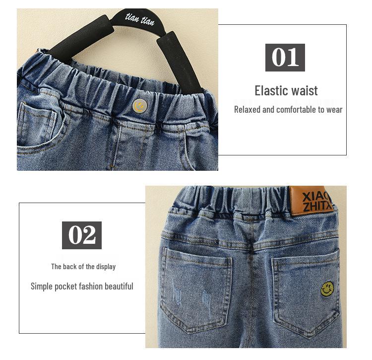 Boys' Spring/Autumn 2025 Children's Japanese/Korean Style Versatile Jeans
