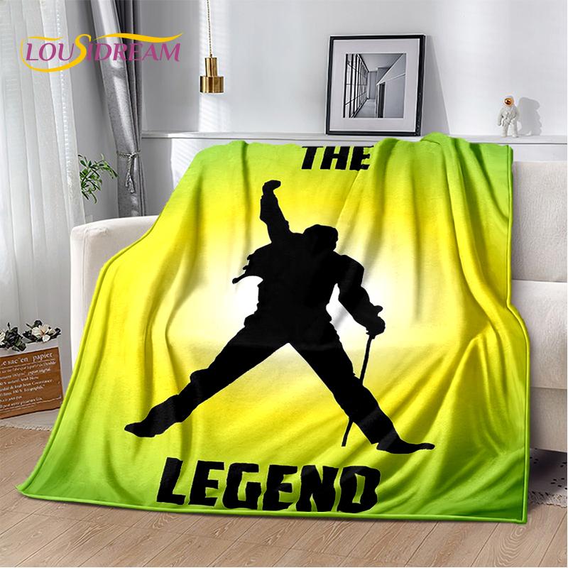 2025 Classics Queen-Rock-Band Freddie Blanket,Soft Throw Blanket for Home Bedroom Bed Sofa Picnic Travel Office Cover Gifts Kids