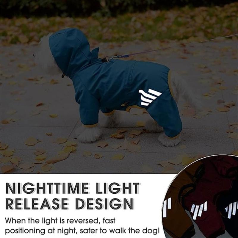 FourSeason Pet Raincoats Outdoor WindproofRaincoat Waterproof Rain Suit for Dog