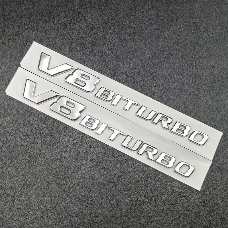 3D ABS Chrome C63S Logo Letters V8 BITURBO Badge Car Rear Star Sticker Trunk AMG Emblem For Mercedes Benz C63S AMG W205 C205 AO1JUYFT2