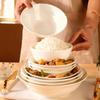 Xinrong Pure White Ceramic Household Bowl