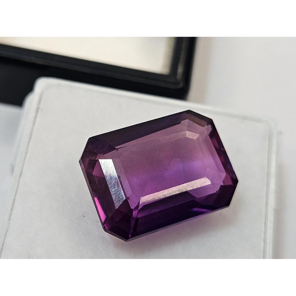 Amethyst Purple Color Emerald Cut 11-12 Ct Beautiful Certified Loose Gemstone