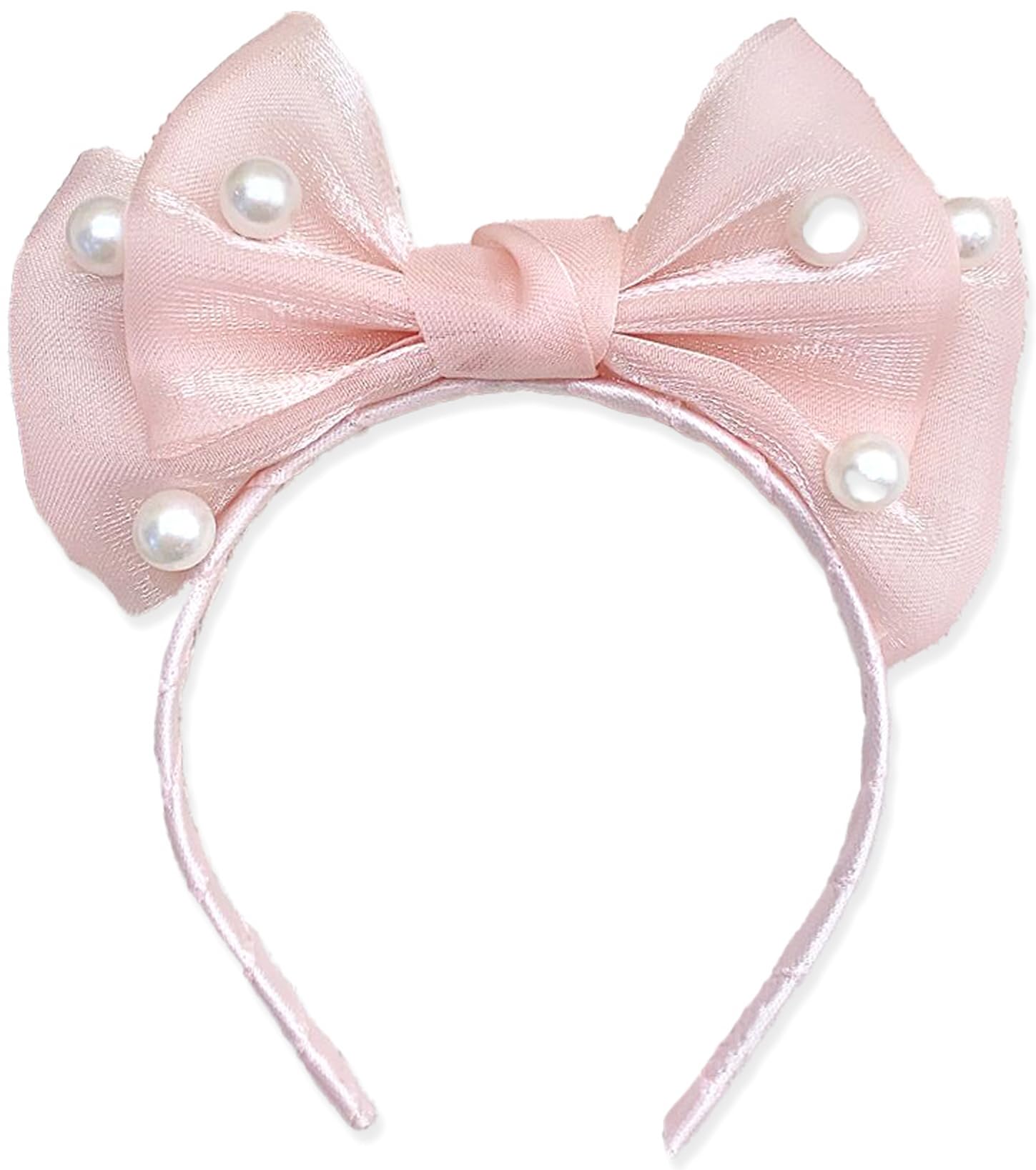 Pearl Ribbon Headband for Plush Toys [10cm] Pink, Plush Clothes, Kigurumi Accessories, Otaku Activities, Doll Mascot, K-Pop Doll Costume [Used]