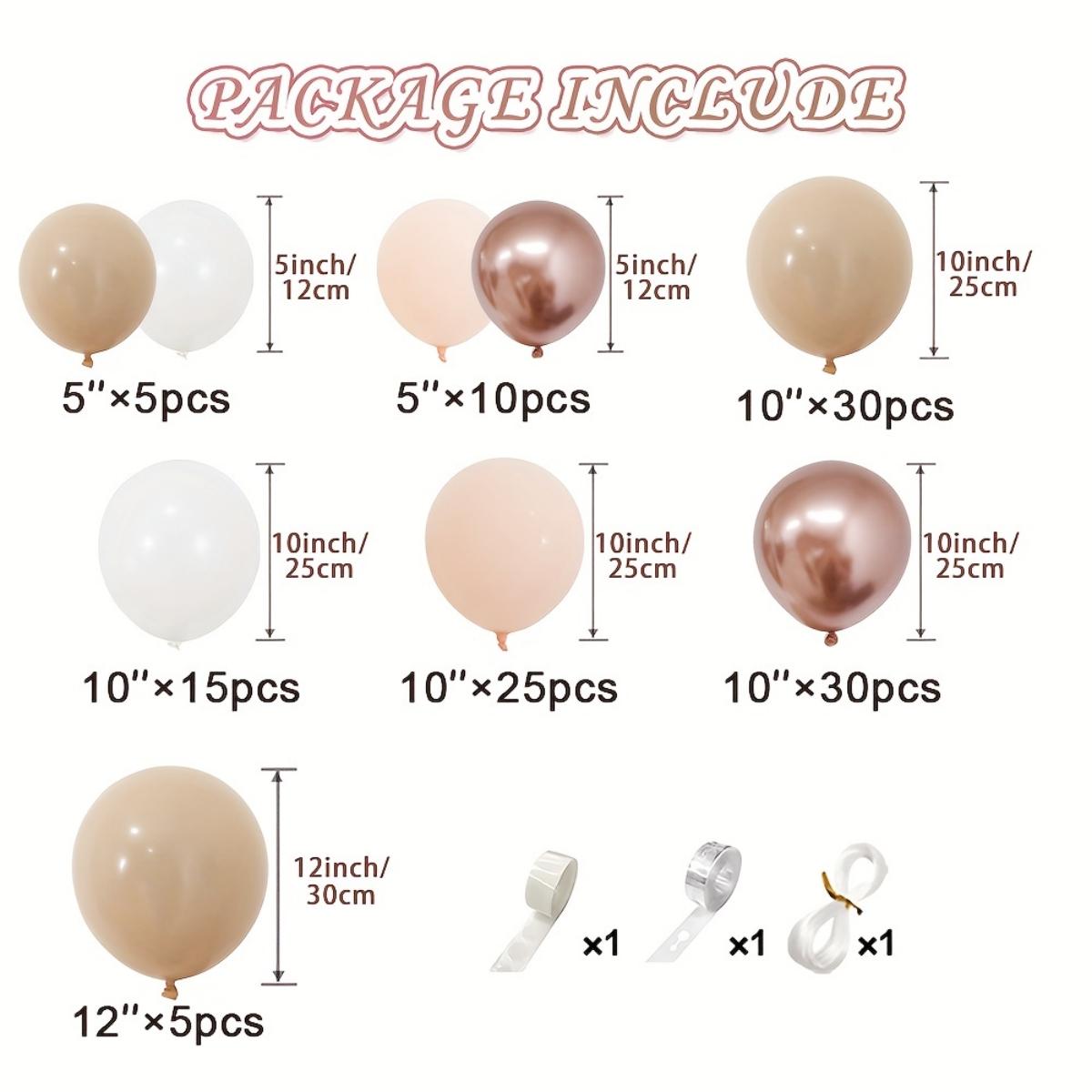 

143 шт. хаки-коричневый латексный воздушный шар телесного цвета, гирлянда-арка, комплект для девочек, украшение для дня рождения, свадьбы, детского душа, вечеринки