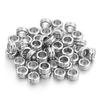 20pcs/lot Stainless Steel Tube Slider Beads Stripe Spacer Beads Loose Beads Big Hole Beads For Jewelry Making Wholesale