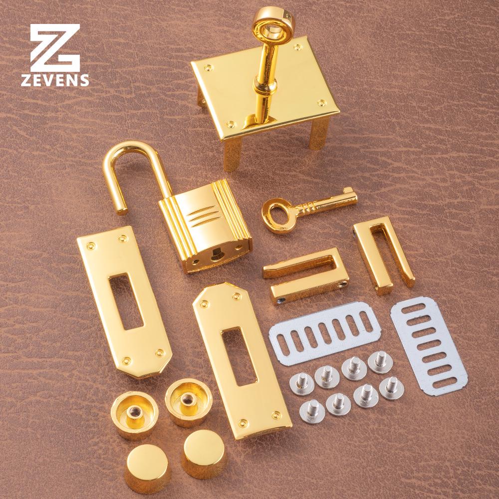 Platinum Leather Hardware Set: Lock, Buckle, Screw, Base, Stud, Clasp - Free Shipping