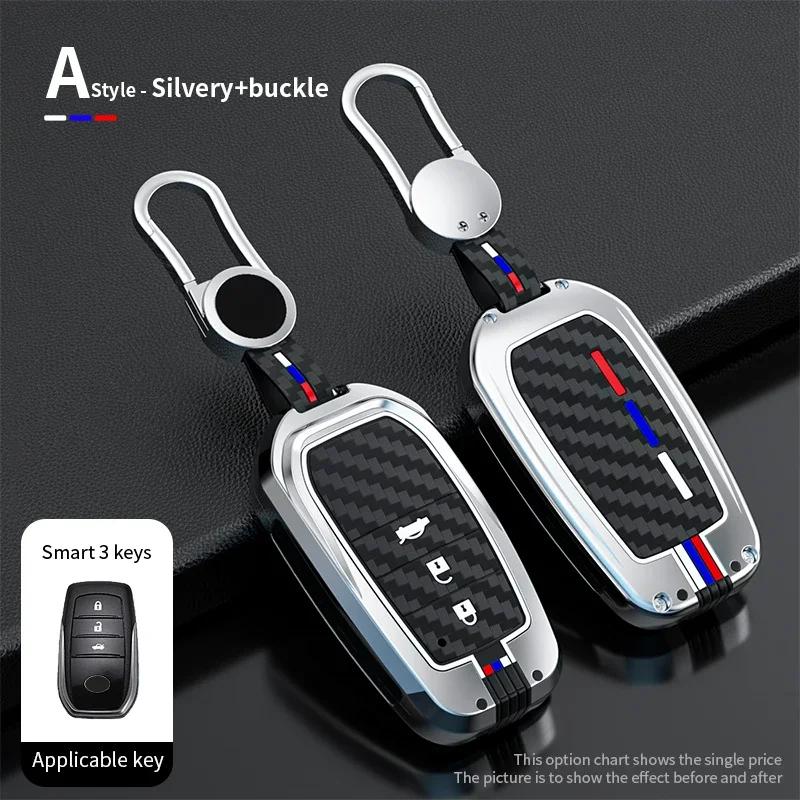 Styling Mouldings 2/3/4/5/6 Buttons Car Key Cover Case for Toyota Rav4 Prime Prius Prime 2019 2020 2021 2022 Keychain Protector 