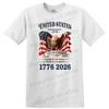 Eagle Liberty T Shirt 250 Years Freedom American Flag 1776 2026 Retro USA Tee