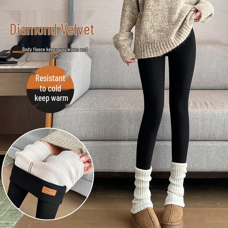Damen extra dicke Samt-Basisunterhose - Winter-Oberbekleidung mit Plüschbaumwolle für ultimative Wärme