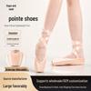 Ballet Pointe Dance Shoes for Adults & Children - Satin, Leather Toe, Beginner Straps, Art Exam & Practice Use