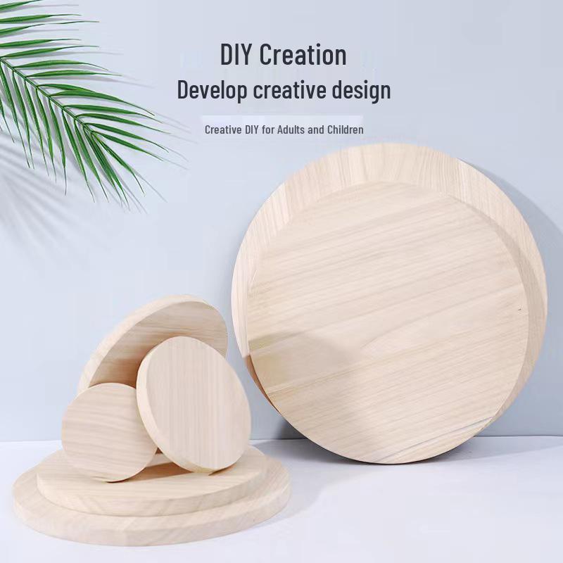 Handbemalte Massivholzplatte für DIY-Dekorationen