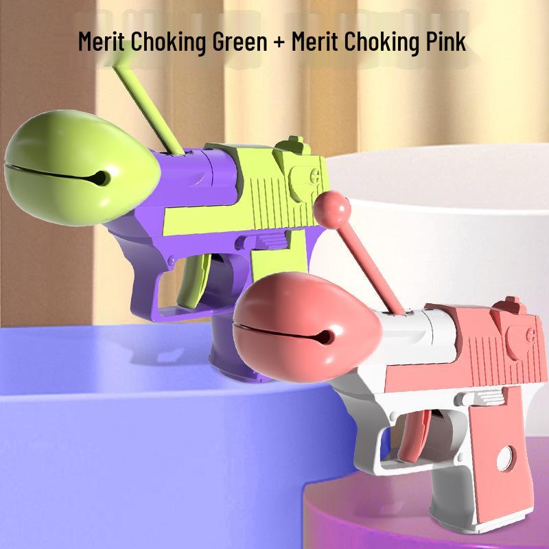 Desert Eagle Style 3D Wooden Fish Decompression Toy Gun