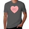 I Love Dogs Heart Dog Tshirt Basic Simple Casual Short Sleeve Tee
